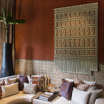 Панно на стену плетеное Макраме бежевый цвет  варинант исполнения - 9 | Loft Concept в Перми