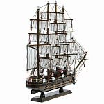 Декоративная модель деревянного тёмно-коричневого парусника в подарочной упаковке With The low варинант исполнения - 2 | Loft Concept в Перми