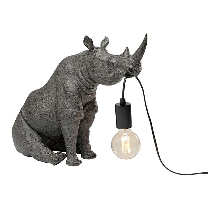 Настольная лампа Носорог Серый в Перми | Loft Concept 