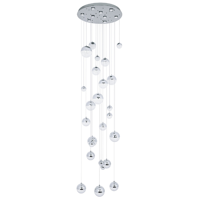 Каскадная люстра с плафонами в виде хрустальных сфер Esme Sphere Crystal Chrome Cascade Chandelier 25 Прозрачный Хром Каскадная люстра с плафонами в виде хрустальных сфер Esme Sphere Crystal Chrome Cascade Chandelier 25 Прозрачный Хром в Перми | Loft Concept