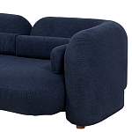 Дизайнерский двухместный диван с мягкими спинкой и подлокотниками синий Madelaine Sofa Blue варинант исполнения - 5 | Loft Concept в Перми