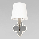 Бра с белым текстильным абажуром и фигурным основанием с зеркальной вставкой Vitorino варинант исполнения - 24 | Loft Concept в Перми