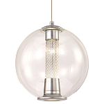 Подвесной светильник с плафоном в форме шара Inner Gleam Orb silver варинант исполнения - 7 | Loft Concept в Перми
