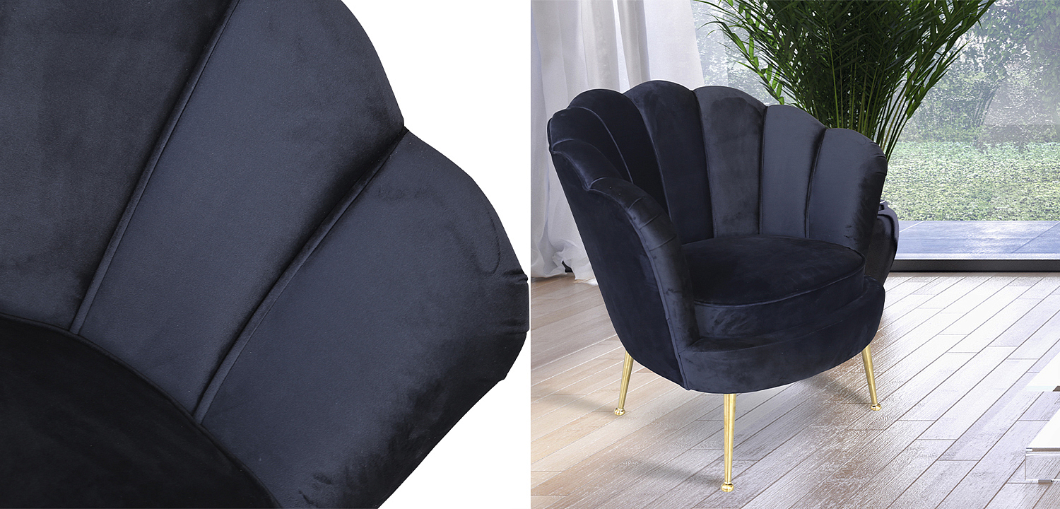 Кресло Trapezium Velur Black Кресло Trapezium Velur Black - Loft-Concept в Перми