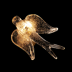 Бра с прозрачной стеклянной фигуркой птички Serip Voa варинант исполнения - 6 | Loft Concept в Перми