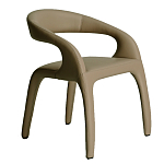 Стул обеденный бежевый из экокожи Unique Futuristic Chair варинант исполнения - 1 | Loft Concept в Перми