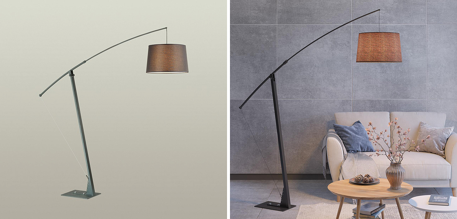 Торшер Floor Lamp Colin black Торшер Floor Lamp Colin black - Loft-Concept в Перми