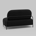 Двухместный диван черного цвета COLOR BLOCK варинант исполнения - 4 | Loft Concept в Перми