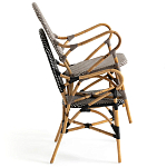 Кресло плетеное из ротанга Ronald Black White Rattan Chair варинант исполнения - 6 | Loft Concept в Перми