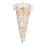 Люстра подвесная в форме перевернутой пирамиды с металлическими ветвями и прозрачными стеклянными подвесками Droplet Chandelier варинант исполнения - 1 | Loft Concept в Перми