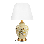 Настольная лампа бежевая с изображением птиц Slip Away варинант исполнения - 7 | Loft Concept в Перми