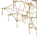 Потолочный светильник с тонкой металлической конструкцией цвета золото Quasar варинант исполнения - 3 | Loft Concept в Перми