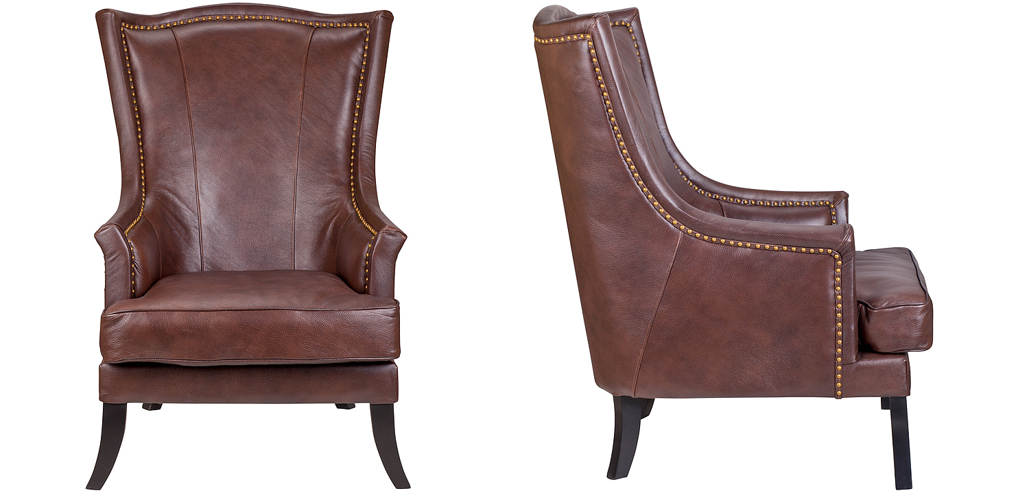 Кресло Gregoir Armchair light натуральная кожа Кресло Gregoir Armchair light натуральная кожа - Loft-Concept в Перми