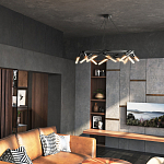 Люстра круглая с трубчатыми лампочками Vanguard Circle варинант исполнения - 4 | Loft Concept в Перми