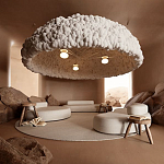 Вязаный подвесной светильник из шерсти Dome Wool Lamp  варинант исполнения - 1 | Loft Concept в Перми