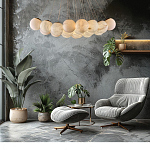 Люстра подвесная круглая с сферическими плафонами из натурального камня Glowing Spheres варинант исполнения - 8 | Loft Concept в Перми