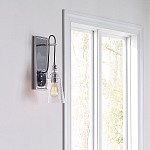 Бра с плафоном в форме колокола из прозрачного стекла с пузырьками Feiss варинант исполнения - 7 | Loft Concept в Перми