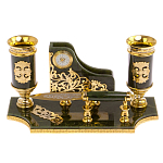 Настольный письменный набор из нефрита с ножом для бумаг в подарочной коробке Maecenas варинант исполнения - 1 | Loft Concept в Перми