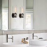 Бра для ванных комнат с прозрачным стеклянным плафоном в форме цилиндра Hinkley варинант исполнения - 8 | Loft Concept в Перми