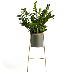 Кашпо из металла и латуни Elegance Elevated Planters оливковое  варинант исполнения - 2 | Loft Concept в Перми