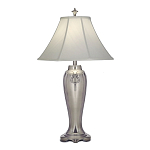 Настольная лампа с белым тканевым абажуром в форме колокола Stiffel варинант исполнения - 2 | Loft Concept в Перми