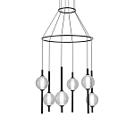 Люстра светодиодная с 6-ю сферическими стеклянными плафонами Splatter варинант исполнения - 2 | Loft Concept в Перми