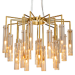 Люстра со стеклянными цилиндрическими плафонами Luminous Cylinders Amber варинант исполнения - 3 | Loft Concept в Перми