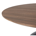 Столик журнальный с круглой деревянной столешницей на черном фактурном основании Bourgeon варинант исполнения - 1 | Loft Concept в Перми