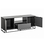 ТВ-тумба цвета графит с  2-мя дверцами и ящиком Strict Lines варинант исполнения - 3 | Loft Concept в Перми
