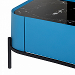 Тумба прикроватная чёрно-голубая с  ящиком Blue Cabinet варинант исполнения - 4 | Loft Concept в Перми