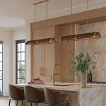 Люстра линейная полукруглой формы Wooden Horseshoe варинант исполнения - 6 | Loft Concept в Перми