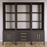 Модульный стеллаж Primo из трех составных элементов Темный орех варинант исполнения - 2 | Loft Concept в Перми