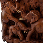 Панно из дерева пирамида из слонов Panel With Animals варинант исполнения - 3 | Loft Concept в Перми