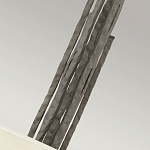 Люстра подвесная с широким белым текстильным абажуром и вертикальными декоративными элементами Hinkley варинант исполнения - 9 | Loft Concept в Перми