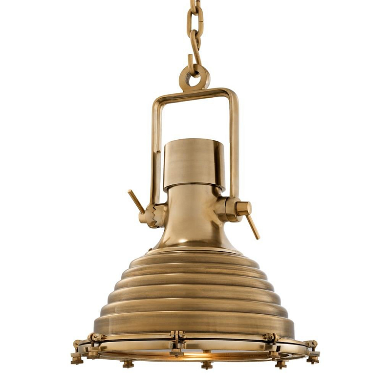 Люстра Lamp Maritime Brass Латунь Античная полированная Прозрачное Стекло в Перми | Loft Concept 