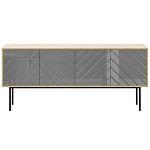 Длинная тумба с зеркальным декором Serena варинант исполнения - 6 | Loft Concept в Перми