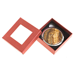 Зеркало карманное складное круглое из натурального камня Оникс в подарочной упаковке Silver Stone Mirrors варинант исполнения - 3 | Loft Concept в Перми