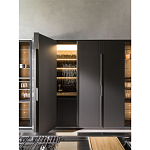 Кухонный гарнитур из дерева и камня с раздвижными дверцами OPERATING COLUMN 2.0 Dada Engenereed Kitchen варинант исполнения - 7 | Loft Concept в Перми