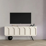 Дизайнерский комод с фактурным фасадом и чёрной ножкой в форме шара Samanta варинант исполнения - 3 | Loft Concept в Перми