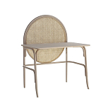 Письменный стол с круглой плетёной панелью для крепления заметок Allegory варинант исполнения - 1 | Loft Concept в Перми