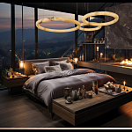 Люстра с 3-мя кольцами из натурального камня Minerals of Light варинант исполнения - 4 | Loft Concept в Перми