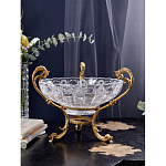 Чаша из прозрачного рельефного стекла на бронзовой подставке Eden Garden варинант исполнения - 4 | Loft Concept в Перми