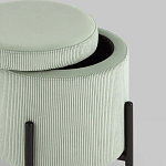 Светло-зеленый пуф на черных ножках SANJAY варинант исполнения - 3 | Loft Concept в Перми