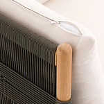 Садовый диван из тикового дерева и веревок Оreon варинант исполнения - 3 | Loft Concept в Перми