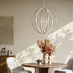 Подвесной светильник из дерева в форме сферы Eco Light варинант исполнения - 4 | Loft Concept в Перми