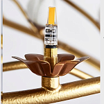 Люстра круглая с ветвистым каркасом и плафонами в виде лотосов Chandelier Lotus варинант исполнения - 2 | Loft Concept в Перми