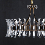 Люстра круглая с прозрачными элементами в форме полумесяца Crescent варинант исполнения - 3 | Loft Concept в Перми