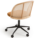 Офисное кресло из велюра и ротанга Eilwen Rattan Wicker Chair варинант исполнения - 3 | Loft Concept в Перми