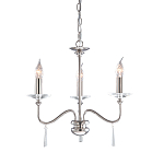 Люстра цвета никель с прозрачными стеклянными подвесками в форме капель Elstead Lighting варинант исполнения - 8 | Loft Concept в Перми