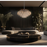 Люстра хрустальная в неоклассическом стиле на золотистом каркасе Majesty варинант исполнения - 1 | Loft Concept в Перми